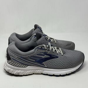 Brooks Adrenaline 19 Shoes Mens 11.5 2E Gray Blue Running Athletic Sneakers